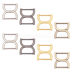 WADORN 8pcs Double D-Ring Buckles, Multi-Purpose D Ring Metal Adjustable Purse Loop Rings Clip Hook Fasteners Strap Rectangle Connector for Handbag Hardware Craft Keychain DIY Accessories