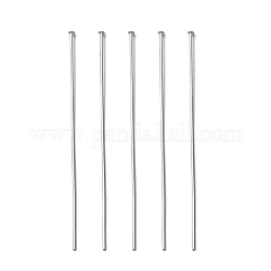 304 Stainless Steel Flat Head Pins, Stainless Steel Color, 50x0.6mm, 22 Gauge, 5000pcs/bag, Head: 1mm