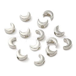 Ccb perline di plastica, luna, platino, 7x5x3mm, Foro: 1.8 mm