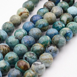 Chapelets de perles en variscite naturel, ronde, 8mm, Trou: 1mm, Environ 49 pcs/chapelet, 15 pouce