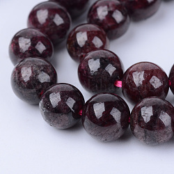 Natürlicher Granat Perlen Stränge, Runde, 4~4.5 mm, Bohrung: 0.8 mm, ca. 96 Stk. / Strang, 15.5 Zoll