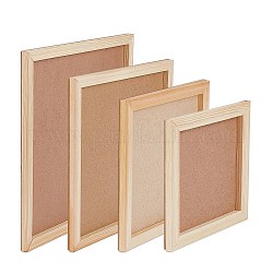 Рамка для картин из глины своими руками, 3d фото деревянная рамка детские наклейки, квадратный, деревесиные, 15~30x15~30x1.2~1.3 см, 4sets