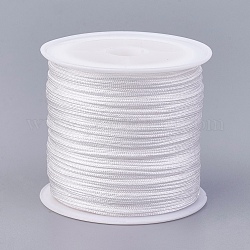Nylonfaden Nylonschnur, Perlenschnur aus Nylonschnurschmuck für die Herstellung von individuell gewebtem Schmuck, weiß, 0.8 mm, ca. 49.21 Yard (45m)/Rolle
