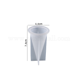 Moules en forme de cône moules en silicone, pour la résine UV, fabrication de bijoux en résine époxy, blanc, 44x74mm, diamètre intérieur: 34 mm