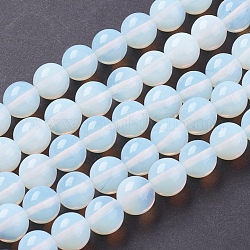 Opalite Beads Strands, Round, Alice Blue, about 10mm in diameter, hole: 1mm, about 39pcs/strand