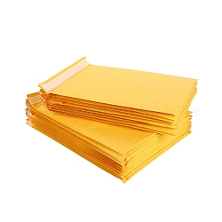 Sobres de burbujas de papel kraft rectangulares, sobres acolchados con burbujas autoadhesivos, sobres de correo para embalaje, oro, 260x130mm