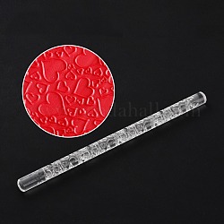 Rouleaux à motifs en argile acrylique, pour la cuisson de biscuits gaufrés, ustensile de cuisine, outil d'argile, motif de coeur, 16.5~16.7x0.95~1 cm