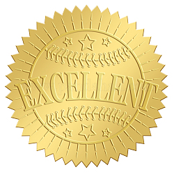 Adesivi autoadesivi in lamina d'oro in rilievo, adesivo decorazione medaglia, modello da baseball, 5x5cm