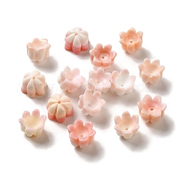 Perle conchiglia, fiore, rosa nebbiosa, 8.5~10x7mm, Foro: 0.9 mm