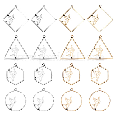 16 шт. 8-х стилевые полые подвески из сплава FIND-OC0001-36-1