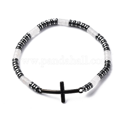 Браслеты-растяжки из натурального белого нефрита в стиле «богемия» BJEW-F493-01EB-1