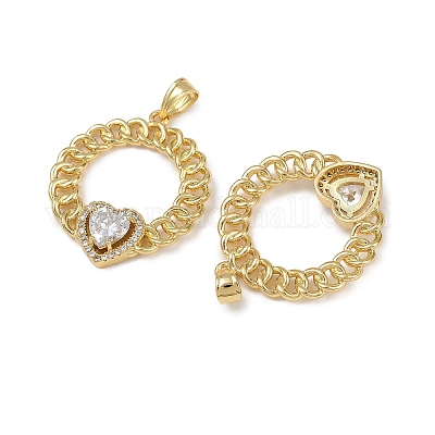 Латунные микро проложить кубического циркония подвески KK-I358-068G-05-1