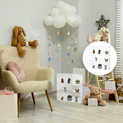 3-ярусная прозрачная акриловая витрина для минифигурок ODIS-WH0061-50A-1