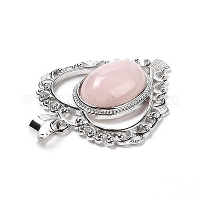 Природного розового кварца подвески G-I322-04P-12-1