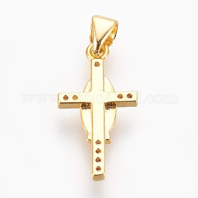 Латунные микро проложить кубического циркония подвески ZIRC-E153-28G-NR-1