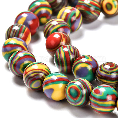 Синтетического малахита бисер нитей&nbsp;G-I199-32-10mm-G-1