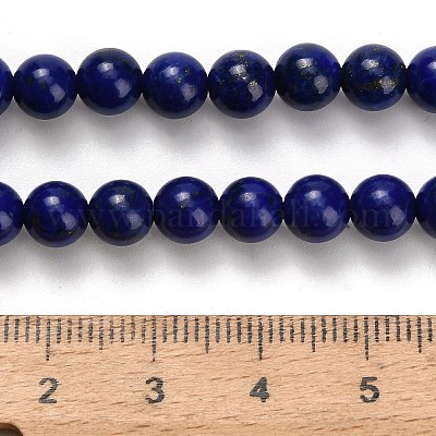 Нитки бусины из натурального ляписа-лазури G-H329-C01-6mm-1