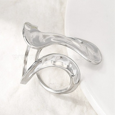 Кольца-манжеты из нержавеющей стали 304 для женщин RJEW-A077-01P-1