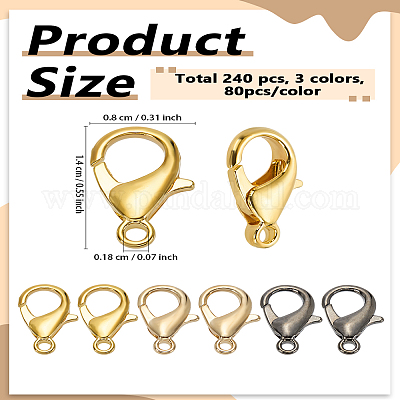 240 шт. 3 цвета из цинкового сплава FIND-LP0007-52-1