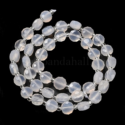 Натуральный белый агат бисер нитей G-B153-A02-1