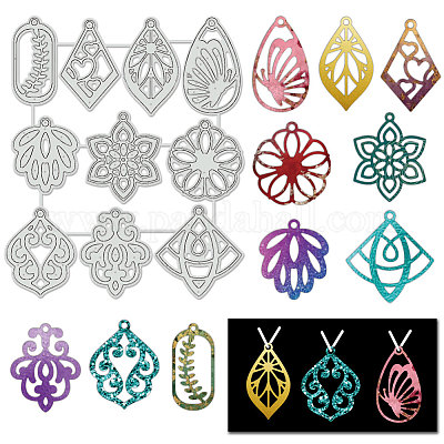 Трафареты для резки геометрических штампов из углеродистой стали DIY-WH0309-1947-1