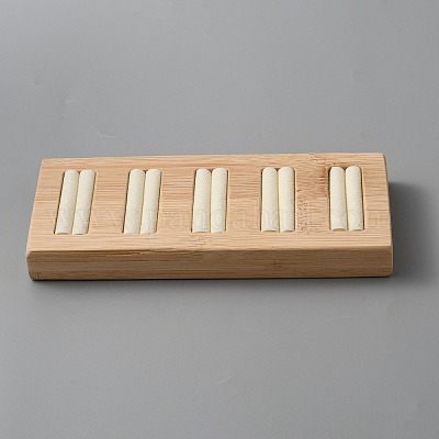 Подставки для подносов с прямоугольными бамбуковыми кольцами на 5 слот RDIS-WH0002-29B-1