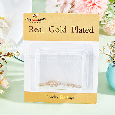 8 шт. латунные микропрорезные планки из кубического циркония ZIRC-BBC0002-04-1