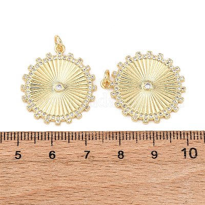 Латунные микро проложить кубического циркония подвески KK-K408-20G-1