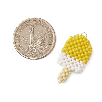 Подвески в виде ледяных присосок из стеклянных бус PALLOY-CJ00147-1