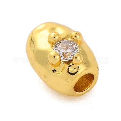 Стойки обшивки латунь микро проложить кубического циркония бусы KK-Z070-30G-1