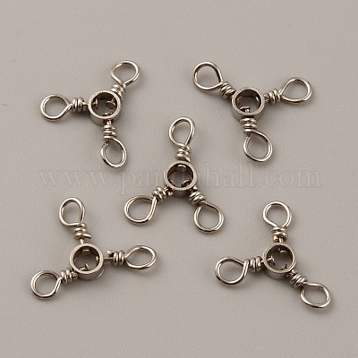 Латунные рыболовные трехходовые вертлюги вертлюги для сома&nbsp;KK-WH0062-21E-P-1