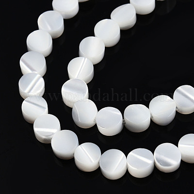 Fili di perline di conchiglia trochus naturale&nbsp;SSHEL-N034-165-1