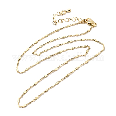 Цепочки из кубических звеньев латуни толщиной 1 мм NJEW-P341-01G-1