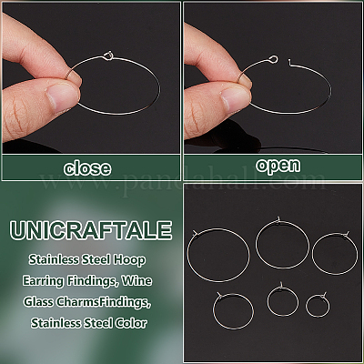 Фурнитура для сережек-колец из нержавеющей стали 316L STAS-UN0015-24P-1