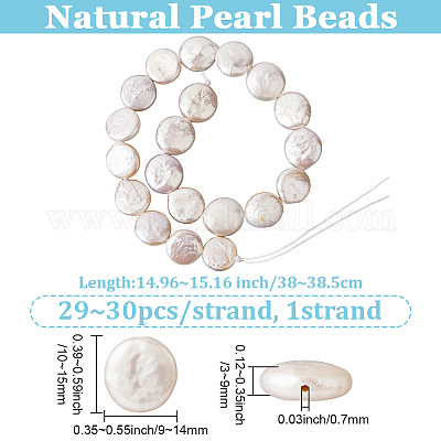 1 нить натуральных бусин из жемчуга Кеши PEAR-LT0001-19-1