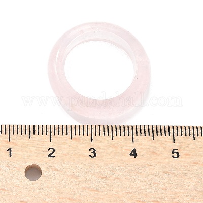Простые кольца из натурального розового кварца PW-WG25917-06-1