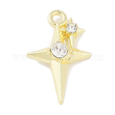 Подвески из сплава с кристаллами и стразами PALLOY-F018-18G-01-1