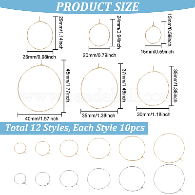 120 шт. 12 стиля 316 хирургическая нержавеющая сталь винные бокалы кольца подвески STAS-MA0001-11-1