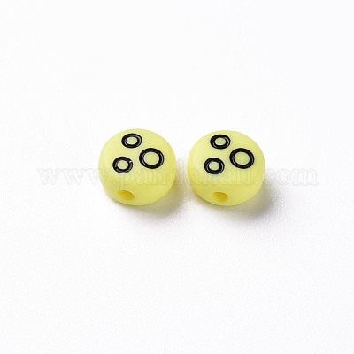 Непрозрачные разноцветные акриловые бусины MACR-N008-42-C-1