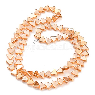 Нити прозрачных стеклянных бусин с жемчужным блеском EGLA-G037-08A-PL01-1