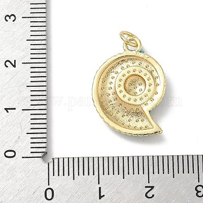 Подвески из латуни с морскими животными и эмалью KK-B155-02C-05G-1