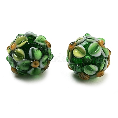 Бусы лэмпворк ручной работы LAMP-N021-015A-10-1