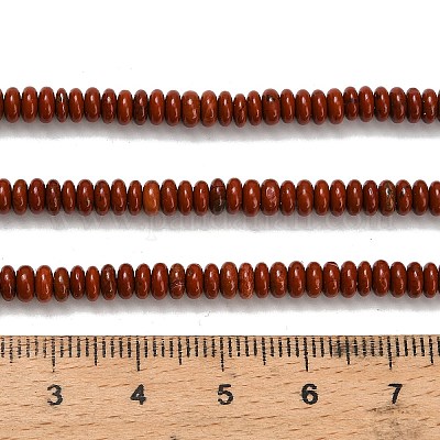 Натуральные красные яшмы бусы пряди G-L635-A39-4x2mm-1