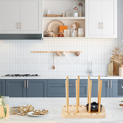 Деревянный регулируемый держатель крышки чашки&nbsp;ODIS-WH0043-88-1