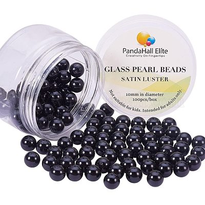 Pearlized Glasperlen runde Perlen&nbsp;HY-PH0001-10mm-080-1