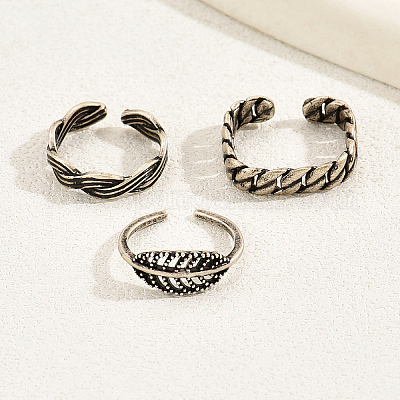 Наборы колец для ног с открытым носком из меди и листьев в винтажном стиле для женщин NZ6509-1