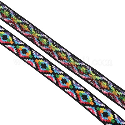 Плоский полиэстер с вышивкой в этническом стиле OCOR-WH0066-53-1