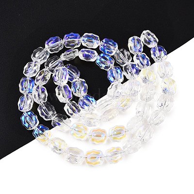 Стеклянные бусины с гальваническим покрытием  EGLA-T021-05C-1