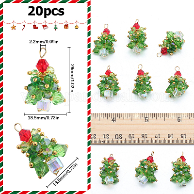 20 шт. стеклянные подвески для елки FIND-SC0011-08-1