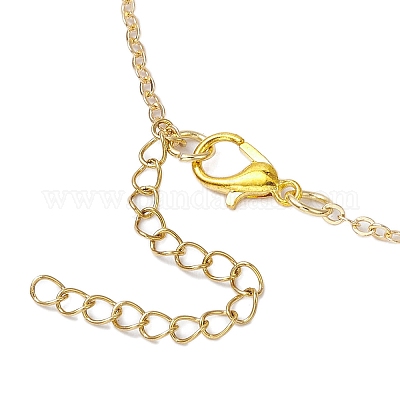 Ожерелья с подвеской в виде крыльев ангела и сердца из латуни и стекла для женщин NJEW-JN05260-1